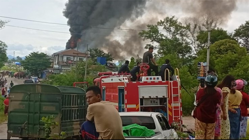 သိန္နီတွင် ဓာတ်ဆီဆိုင်မီးလောင်ပြီး  မိသားစု ၅ ဦး ပျောက်ဆုံးနေ