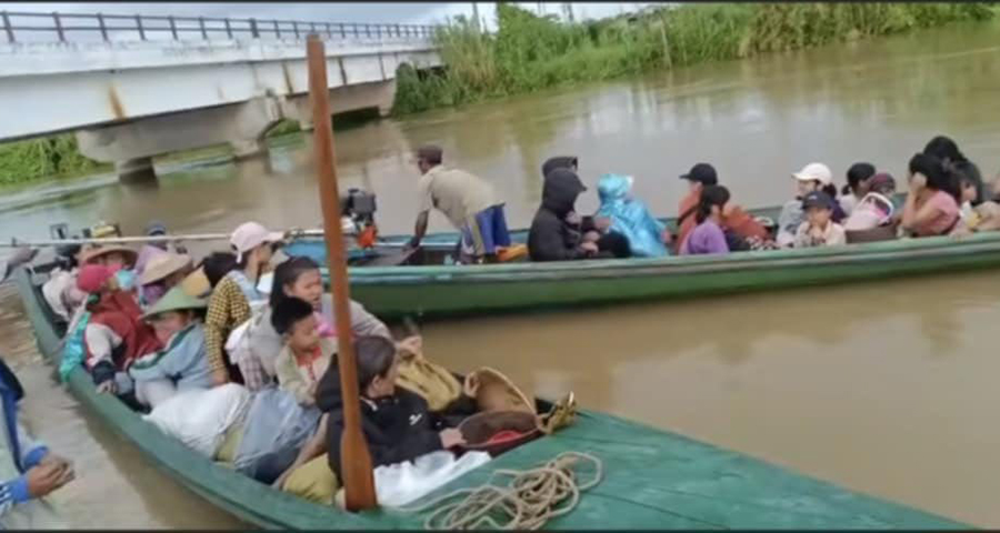 အင်းတော်ကြီးလမ်းကို စစ်ကောင်စီပိတ်ထား၊ ဖမ်းဆီးနှိပ်စက်မှုကြောင့် ဒေသခံထောင်ချီ ထွက်ပြေးနေရ