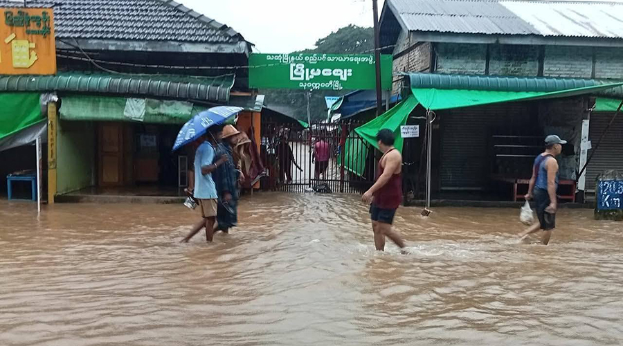 သထုံ-ကျိုက်ကော် ကားလမ်းရေကျော်သဖြင့် လမ်းကိုယာယီပိတ်ခဲ့ရ