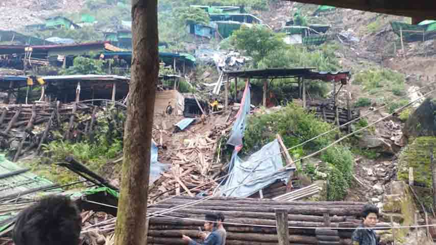 မော်ချီးတွင် မိုးကြီးမြေပြိုပြီး အမျိုးသမီး ၁ ဦးသေဆုံး