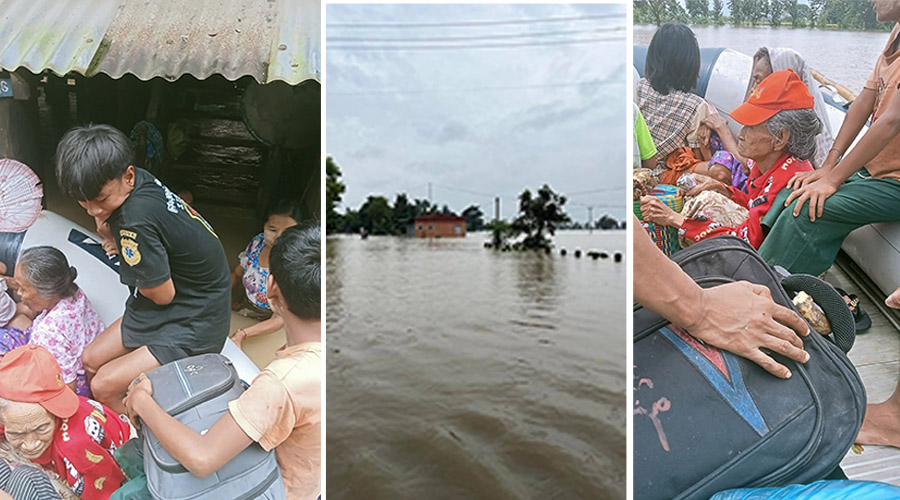 မြန်မာပြည်တွင်း ၁၃ မြို့၌  ရေကြီးရေလျှံပြီး ရေဘေးဒုက္ခသည်များ အကူအညီလိုအပ်နေ