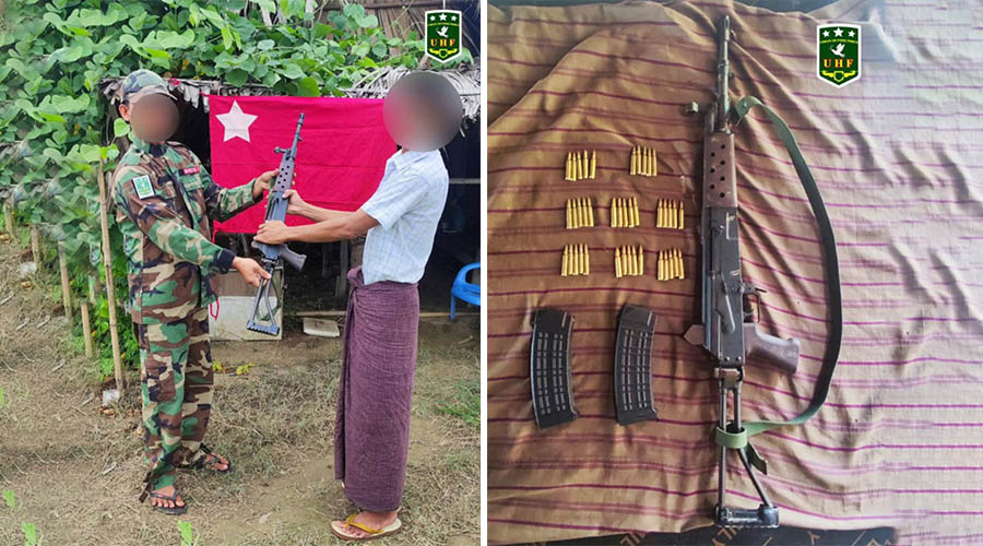 မုံရွာတွင် စစ်ကောင်စီတပ်ဖွဲ့ဝင် ၁ ဦး လက်နက်နှင့်အလင်းဝင်လာ
