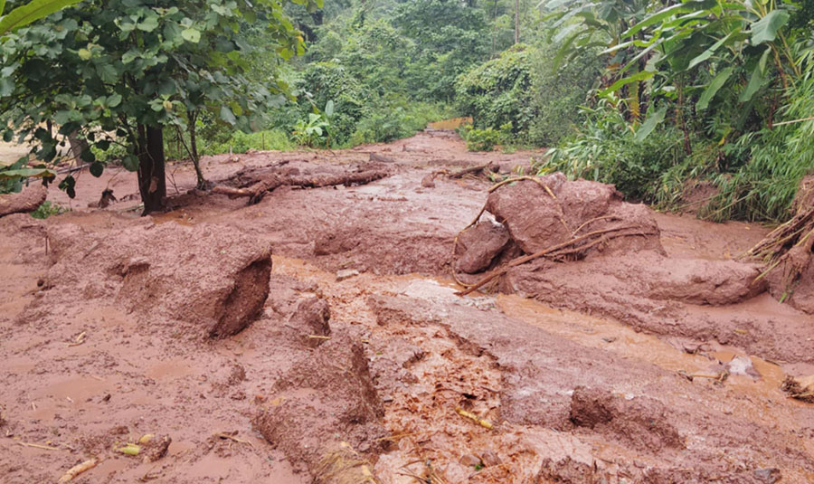 ဖရူဆိုအနောက်ခြမ်းတွင် ရေကြီးမှုကြောင့် လမ်းနှင့်တံတားများ ပျက်စီး