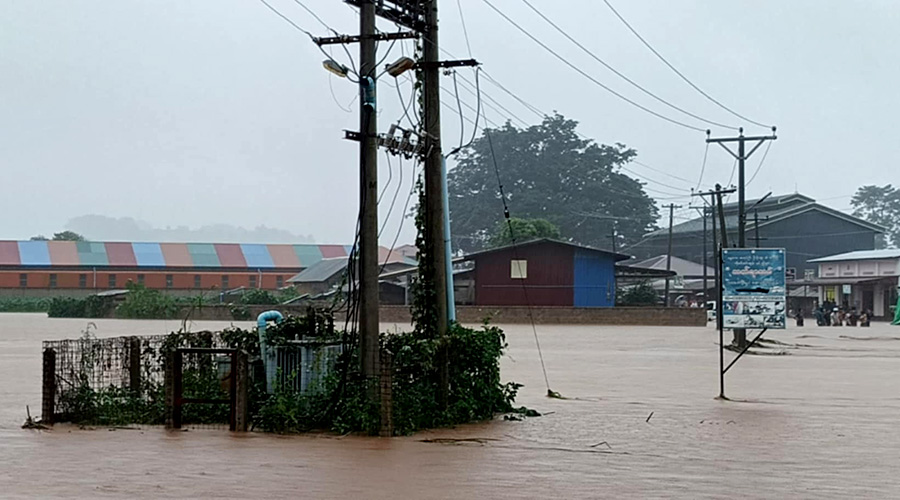 ကျောက်မဲတွင် မိုးများပြီး လူသေဆုံးမှုရှိ၊ နေအိမ်အချို့ ရေနစ်မြုပ်