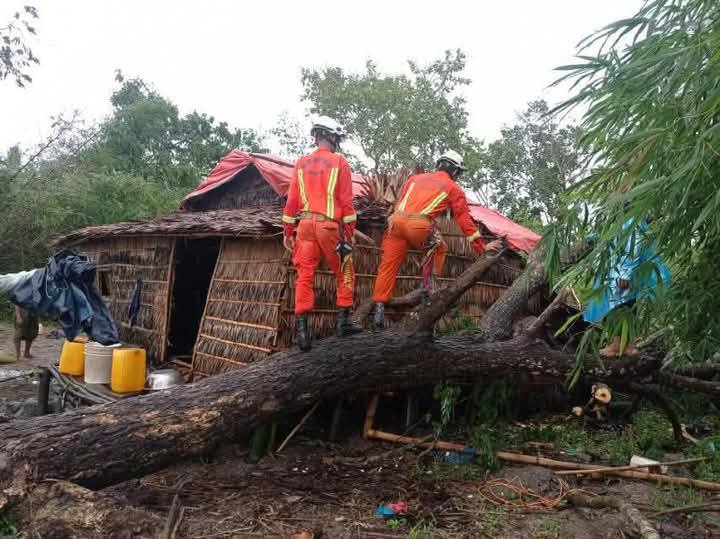 ဧရာဝတီတိုင်းတွင် ၁ လအတွင်း လေပြင်းကြောင့် နေအိမ် ၅၆ လုံး ပျက်စီးခဲ့