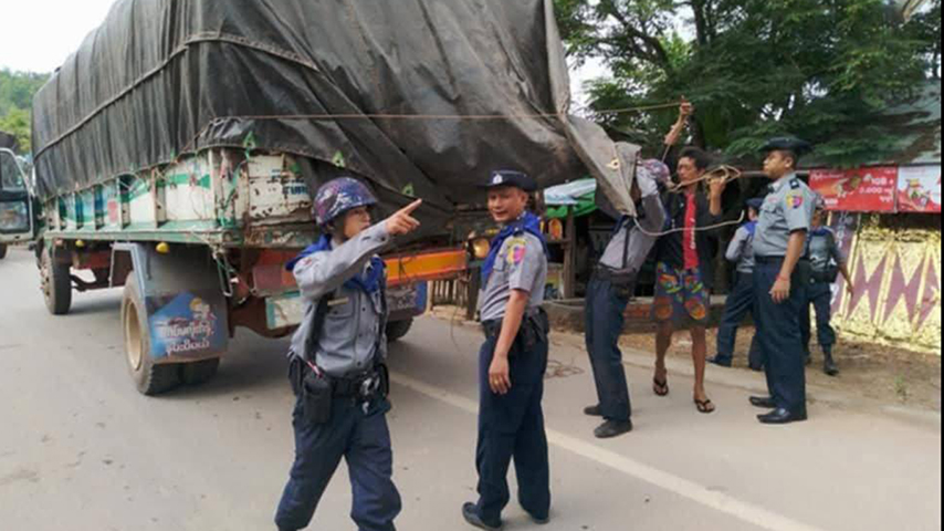 စက်သုံးဆီတင်လာသောကားများကို ဘားအံတွင်စစ်ဆေးဖမ်းဆီးနေ
