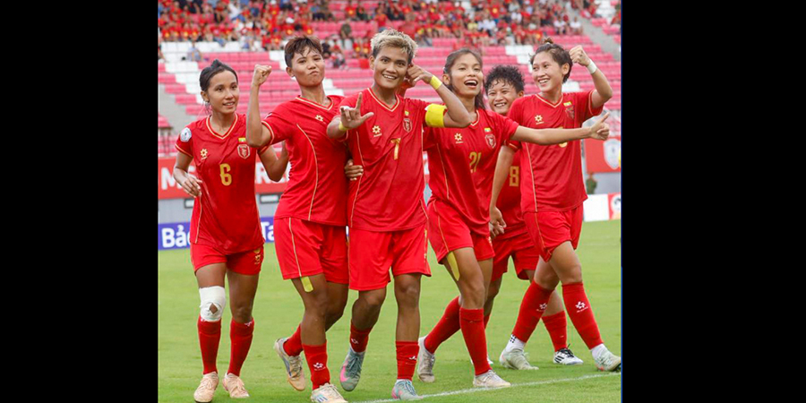 မြန်မာက ထိုင်းကိုအနိုင်ယူပြီး အာဆီယံအမျိုးသမီး ချန်ပီယံရှစ် ဗိုလ်လုပွဲတက်
