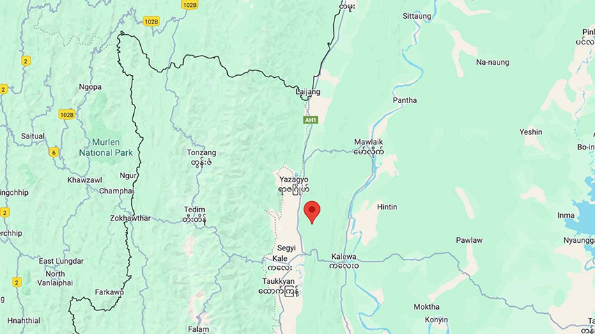 မော်လိုက်မြို့အနီး မြေငလျင်လှုပ် 