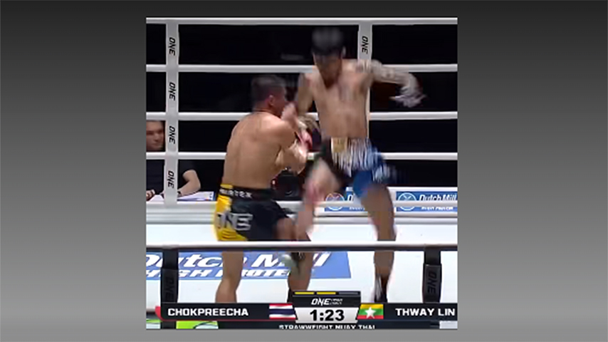 One championship မွေထိုင်းလက်ဝှေ့ပွဲတွင် သွေးလင်းထက် ဒိုင်ပွဲရပ်အနိုင်ရ
