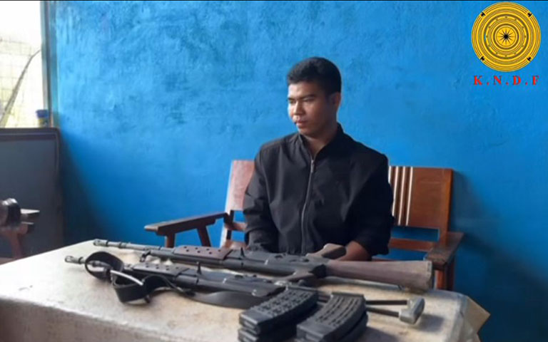 ပေါ်တာဆွဲခံရပြီး စစ်မှုထမ်းနေရသူ ၁ ဦး လက်နက်ဖြင့် KNDF ထံ အလင်းဝင်