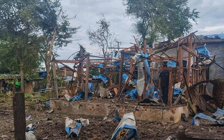 မတ္တရာမြို့နယ်ကို စစ်တပ်က လေယာဉ်ဖြင့် ဗုံးကြဲ၊ အရပ်သား ၃ ဦးသေဆုံး 