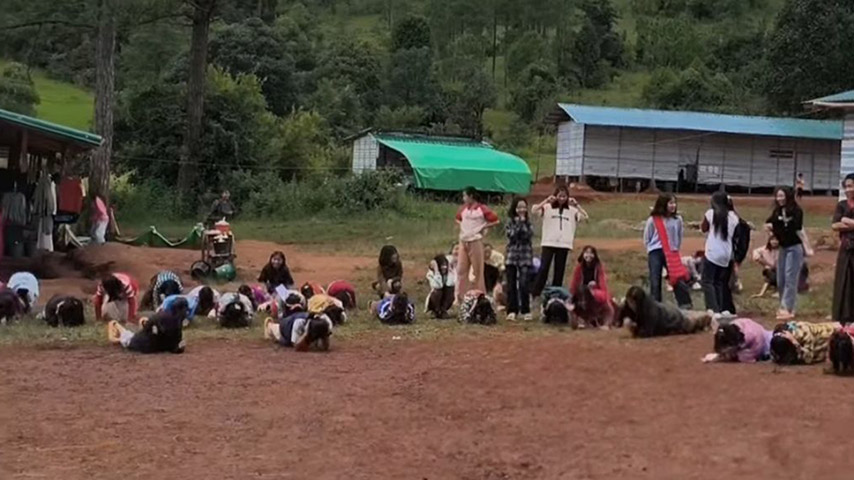 ဒီးမော့ဆိုက စစ်ရှောင်ပြည်သူများကို လေကြောင်းရန်ကာကွယ်ရေး သင်ပေး