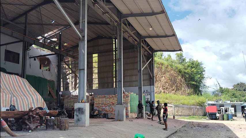 သပိတ်ကျင်းက တော်လှန်ရေးတပ်ဖွဲ့ စစ်ဆေးရေးဂိတ်ကို  လေတပ်က ဗုံးကြဲတိုက်ခိုက်
