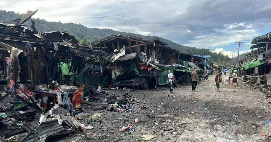 ဆဒုံးမြို့ကို စစ်တပ်က လေကြောင်းဖြင့်ဗုံးကြဲ၊ ကလေးအပါအဝင် ၈ ဦး သေဆုံး