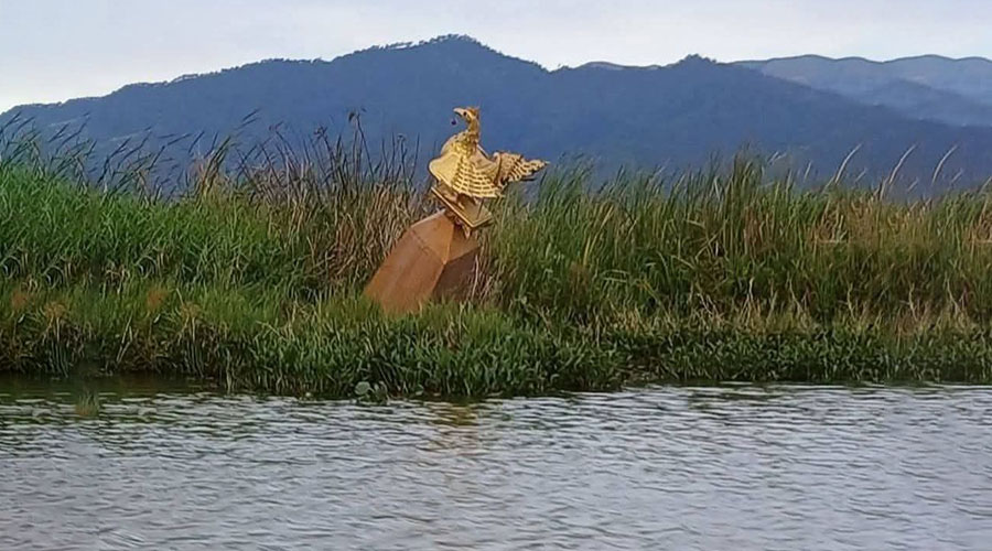 အင်းလေး ဟင်္သာတိုင် ရေအောက် နစ်မြုပ်သွားသဖြင့် ပြန်လည်ဆယ်ယူ