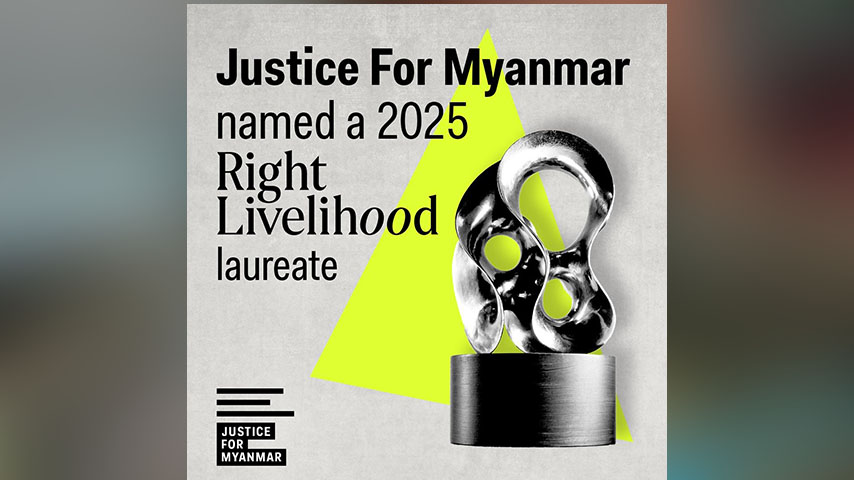Justice For Myanmar အဖွဲ့ ဆွီဒင်ကပေးအပ်သည့် Right Livelihood Award ရရှိ