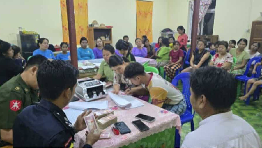လှိုင်သာယာ ရပ်ကွက်ပေါင်းစုံ ဘောလုံးပွဲအတွက် အဆောင်လိုင်းခန်းများထံမှ ငွေကောက်ခံနေ