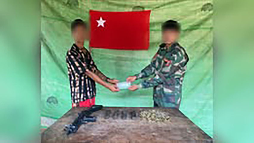 နတ်မောက်တွင် အမြန်လမ်းလုံခြုံရေးရဲ ၁ ဦး လက်နက်ခဲယမ်းများနှင့် အလင်းဝင်