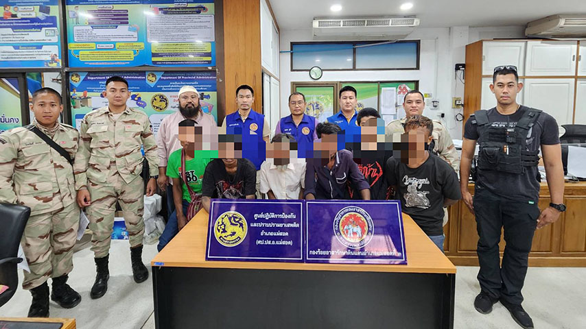 မဲဆောက်တွင် မူးယစ်ဆေးဝါးမှုဖြင့် မြန်မာ ၁၀ ဦးနှင့် ထိုင်း ၁ ဦး ဖမ်းဆီးခံရ