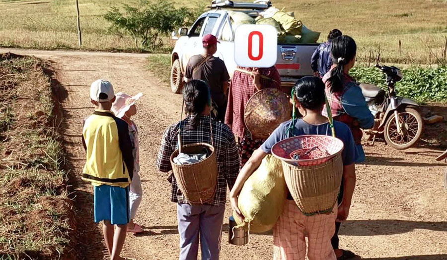 ပင်လောင်း-ဖယ်ခုံ နယ်စပ်တွင် ဒေသခံ ၄,၀၀၀ ကျော် စစ်ဘေးရှောင်