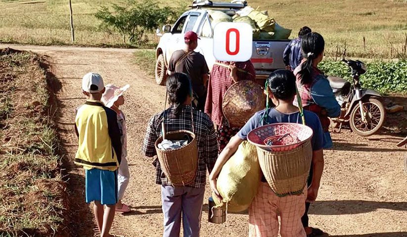 ပင်လောင်း-ဖယ်ခုံကို စစ်တပ် စစ်ကြောင်းထိုး၊ ပြည်သူ ၄,၀၀၀ ကျော် တိမ်းရှောင်