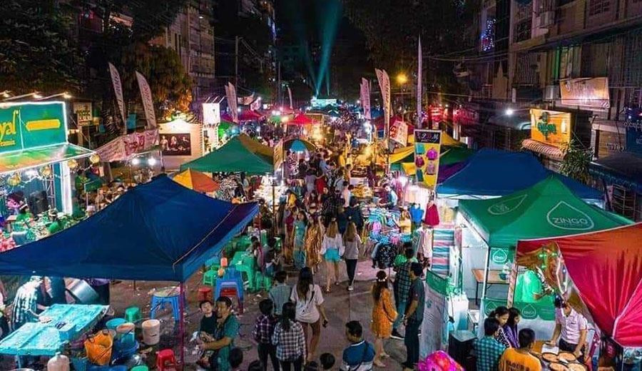 ရန်ကုန်ပွဲဈေးများ၌ လောင်းကစားဝိုင်းများ ပေါ်ပေါ်ထင်ထင် ပြုလုပ်နေ