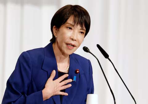ဂျပန် ပထမဆုံး အမျိုးသမီးဝန်ကြီးချုပ်အဖြစ် ဆာနာအဲ တာကာအိချိ ရွေးကောက်ခံရ