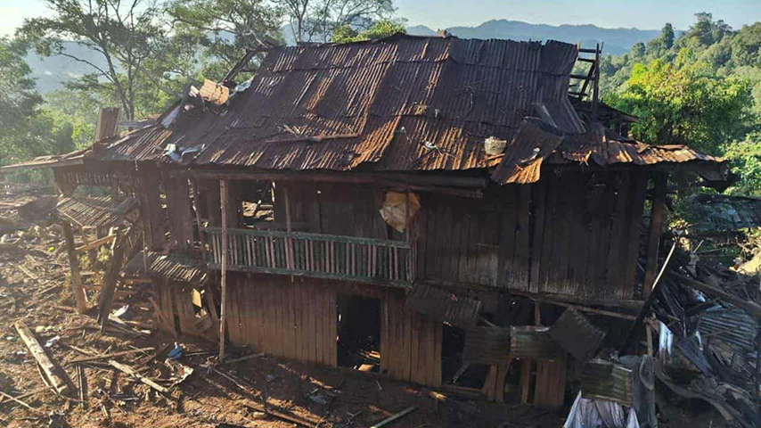မိုင်းလုံမြို့နယ် မာန်စန်းကျေးရွာကို စစ်ကောင်စီဗုံးကြဲ၊ ကလေးအပါအဝင် ၂ ဦးဒဏ်ရာရ