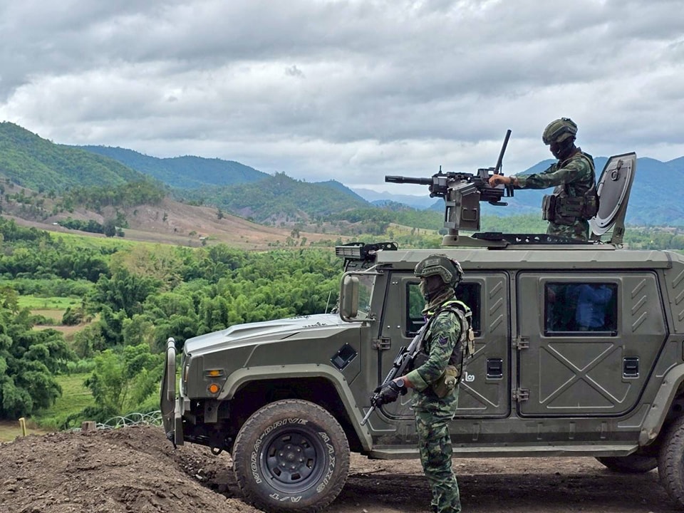 မြန်မာဘက်က ကျားဖြန့်လုပ်သားထောင်ချီ ဝင်လာသဖြင့် ထိုင်းစစ်တပ်က လုံခြုံရေးတင်းကျပ် စောင့်ကြည့်နေ