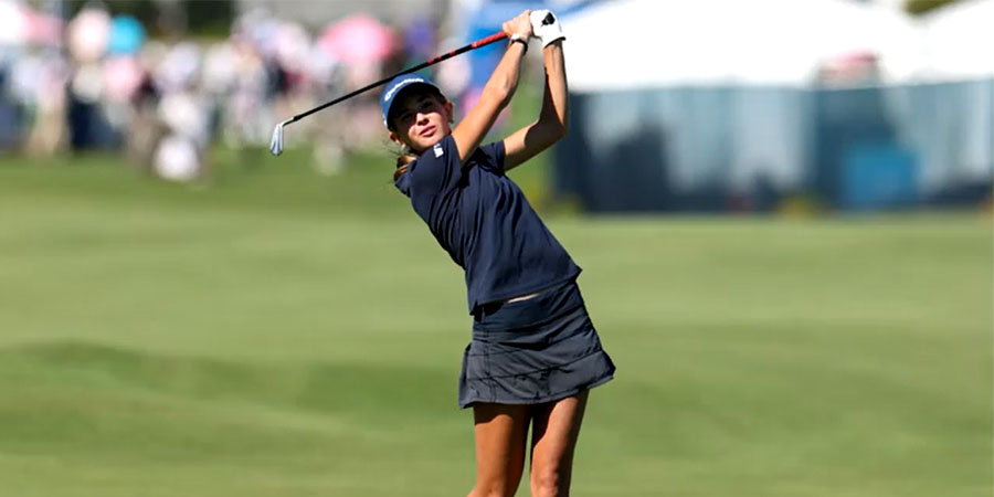 LPGA ဂေါက်သီးရိုက်ပြိုင်ပွဲ ပထမနေ့တွင် သမ္မတထရမ့်ပ်၏မြေး ကိုင်ထရမ့်ပ် ထိပ်ဆုံးမှဦးဆောင်