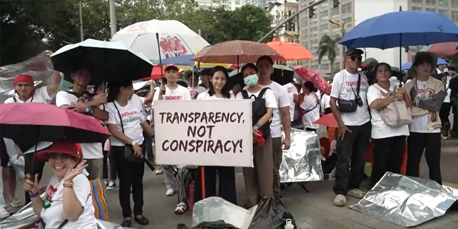 ဖိလစ်ပိုင်တွင် အဂတိလိုက်စားမှုနှင့်ပတ်သက်ပြီး ပြည်သူ ရာပေါင်းများစွာ ဆန္ဒပြ