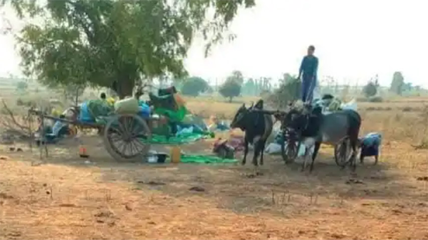 ဝက်လက်မြို့နယ် ဘုရားပြန်ကျေးရွာကို စစ်တပ်က မီးရှို့