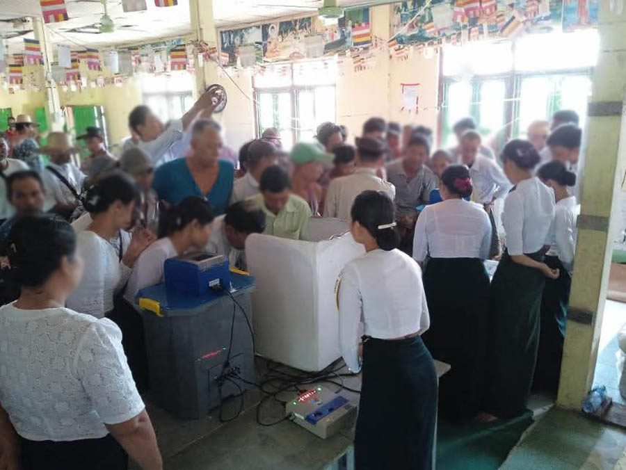 ပဲခူးတွင် မဲပေးပုံသရုပ်ပြပွဲမတက်ပါက ဧည့်စာရင်းမပေးဟု ခြိမ်းခြောက်