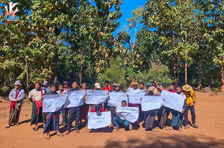 လွိုင်ကော်မြို့နယ်တွင် စစ်ကောင်စီရွေးကောက်ပွဲကို ဆန့်ကျင်ဆန္ဒပြ