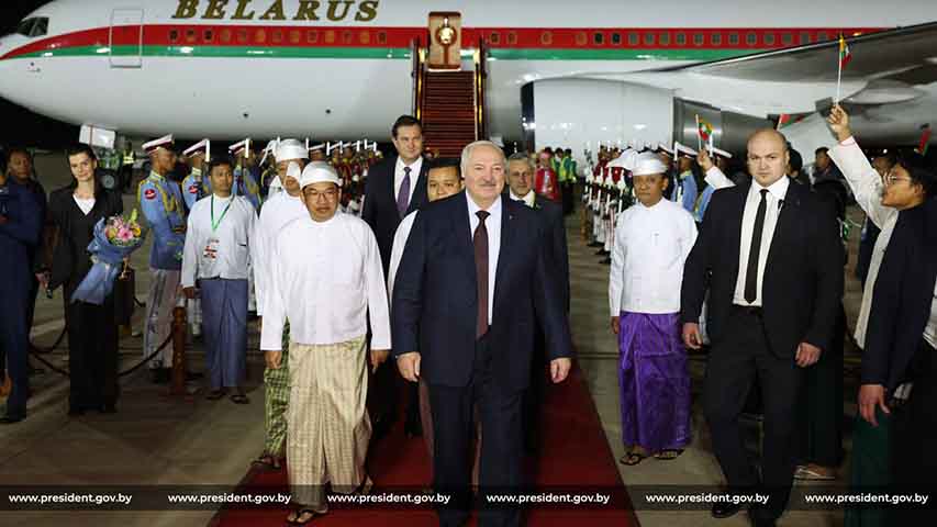 ဘယ်လာရုစ်အာဏာရှင် လူကာရှန်ကို နေပြည်တော်ရောက်  (ဓာတ်ပုံ) 
