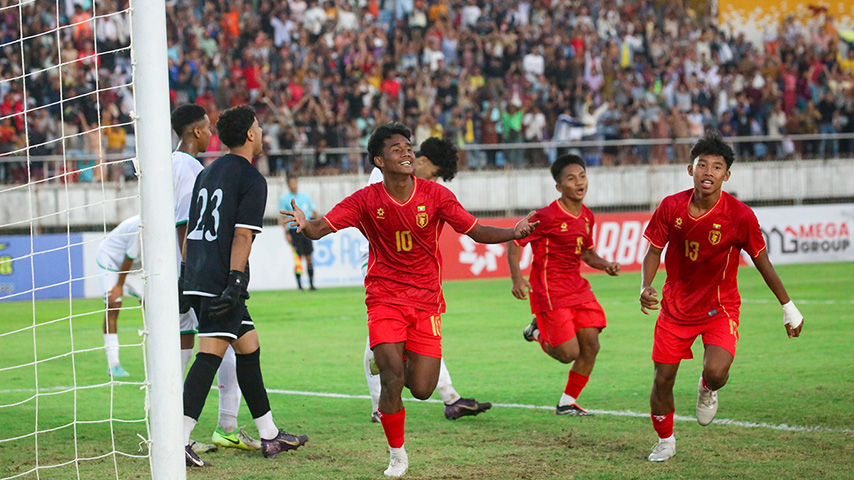 မြန်မာယူ- ၁၇ အသင်း အာရှခြေစစ်ပွဲအောင်ရန်  နီးစပ်လာ 