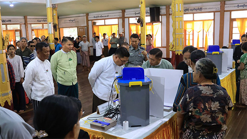 စစ်တပ်ရွေးကောက်ပွဲက ပြည်သူကိုအကြောက်တရားသွင်းသည့် စစ်ဆင်ရေးဖြစ်ဟု SAC-M  ကြေညာ