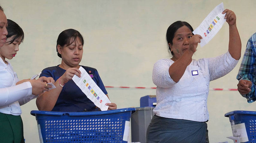 ကျိုးတိုးကျဲတဲ မဲပေးသူအနည်းဆုံးဖြစ်ခဲ့သည့် စစ်ကောင်စီ၏ ရွေးကောက်ပွဲ