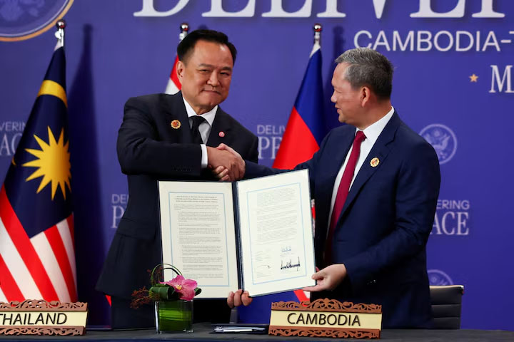 ထိုင်းနှင့် ကမ္ဘောဒီးယား အပစ်ရပ် အကောင်အထည်ဖော်ရန် အမေရိကန်က ဒေါ်လာ ၄၅ သန်း ပေးမည်