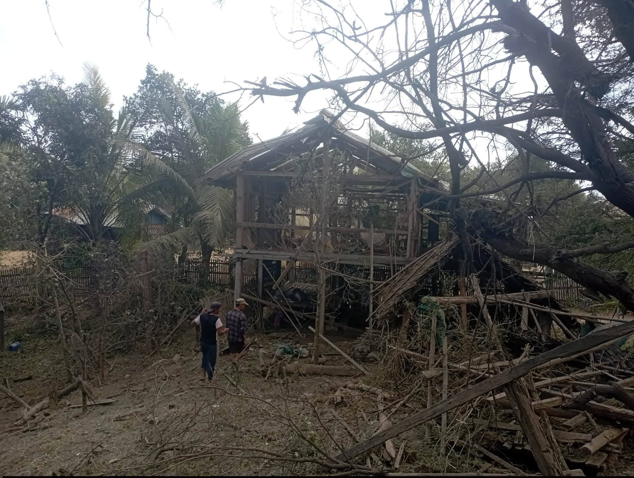 ပေါက်မြို့နယ်ကို စစ်တပ်က ၂ ရက်ဆက်တိုက် ဗုံးကြဲ