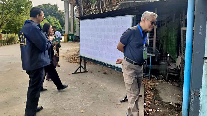 ထိုင်းအဖွဲ့ သာကေတ မဲရုံကို လေ့လာ၊ ရန်ကုန်ရှိ ထိုင်းသံရုံး၌ ထိုင်းနိုင်ငံသားများ ကြိုတင်မဲပေး 