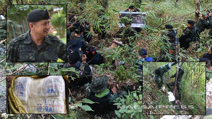 ထိုင်းစစ်တပ်နှင့် မူးယစ်ဆေးသယ်အဖွဲ့ပစ်ခတ်၊ အလောင်း ၂ လောင်းနှင့် စိတ်ကြွဆေး ၁၃ သိန်း ဖမ်းမိ 