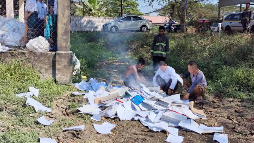၂၀၂၀ ရွေးကောက်ပွဲ အချက်အလက်များကို စစ်ကောင်စီ မီးရှို့ဖျက်ဆီး