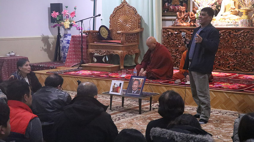 NCGUB ဝန်ကြီးချုပ်ဟောင်း ဒေါက်တာစိန်ဝင်းအတွက် သက်ပျောက်တရားနာ၊ အမျှပေးဝေ