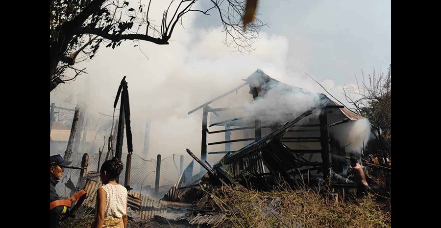 ပျဉ်းမနားတွင် မီးလောင်မှုကြောင့် နေအိမ် ၂ လုံး ဆုံးရှုံး၊ ဝက် ၁၂ ကောင် သေဆုံး