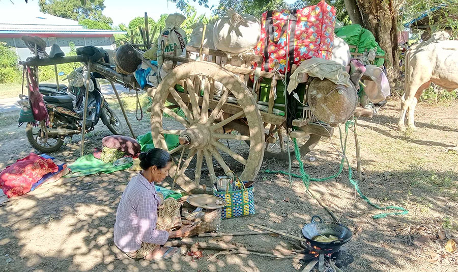 ယင်းမာပင်တွင် စစ်တပ်နှင့် ပျူစောထီးက ပြည်သူ့ရိက္ခာများကို လုယူနေ