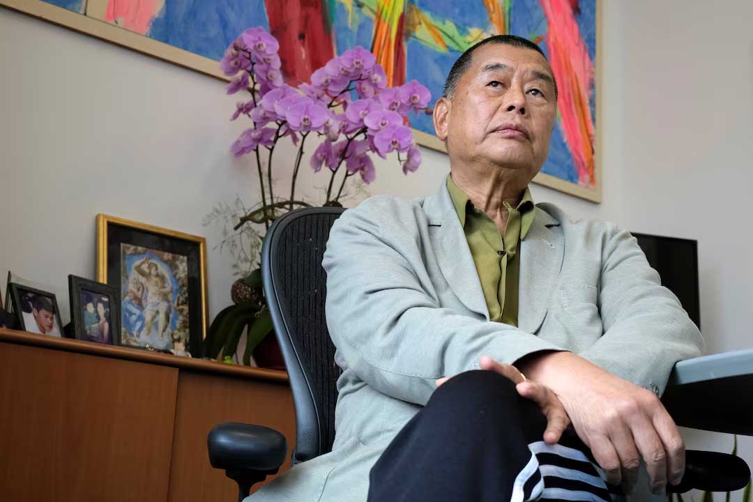 ဟောင်ကောင် မီဒီယာလုပ်ငန်းရှင်ကြီး ဂျင်မီလိုင် ထောင်ဒဏ် နှစ် ၂၀ ချမှတ်ခံရ