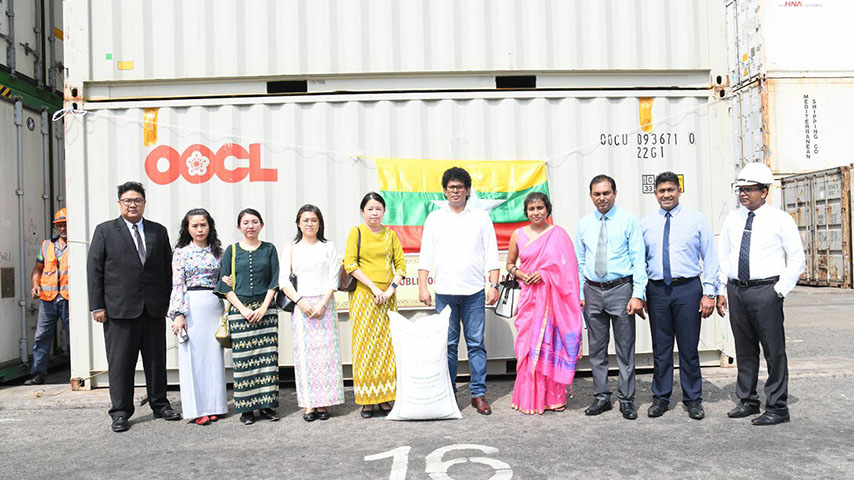 ဆိုင်ကလုန်းမုန်တိုင်းဘေးသင့် သီရိလင်္ကာအတွက် ဆန်တန်ချိန် ၅၀၀ မြန်မာလှူဒါန်း 