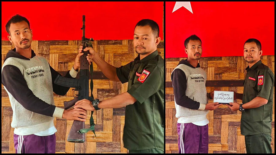 မော်လိုက်တွင် ပေါ်တာဆွဲခံခဲ့ရသည့် စစ်မှုထမ်း ၁ ဦး လက်နက်နှင့် အလင်းဝင်