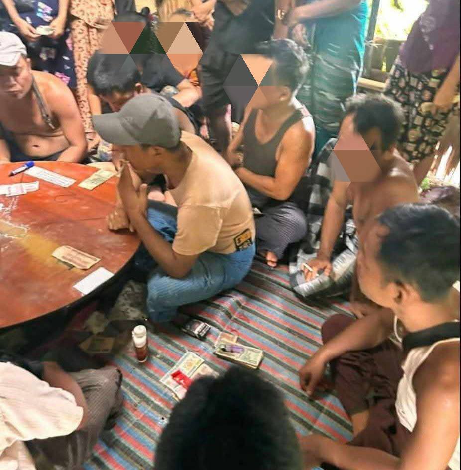 ဇလွန်ဘုရားပွဲ၌ တရားမဝင် လောင်းကစားဝိုင်းများ ပြုလုပ်နေ